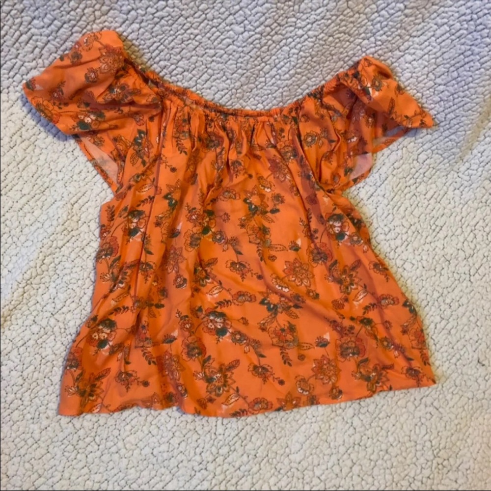 Cute Orange off the shoulder top
